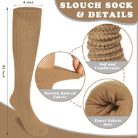 LunaLoom™ 4-Pair Soft Knit Slouch Socks — Cozy Knee-High Scrunch Set
