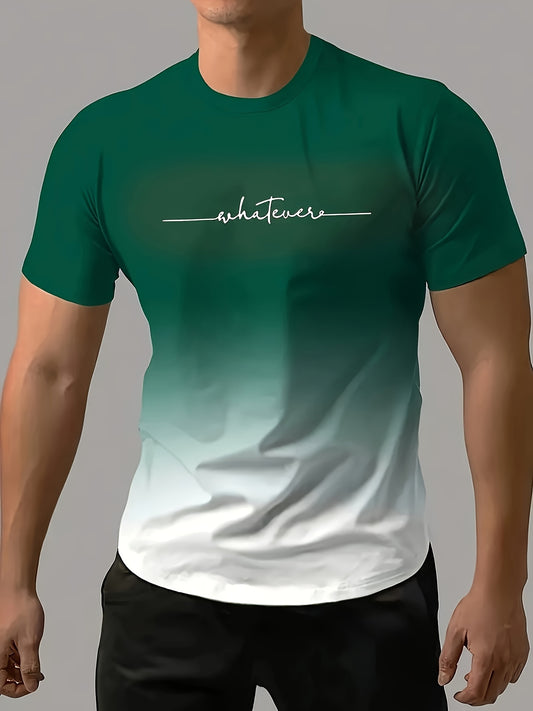 Men's Fashion Gradient Color Sports T-shirt